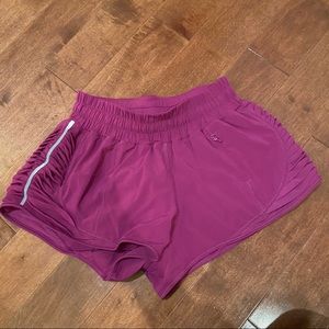 Purple Lululemon Running Shorts Reflective Stripe